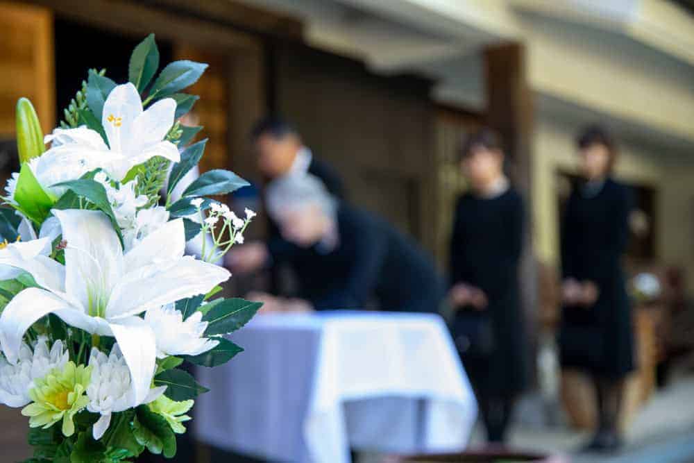 Flowers Funeral Table