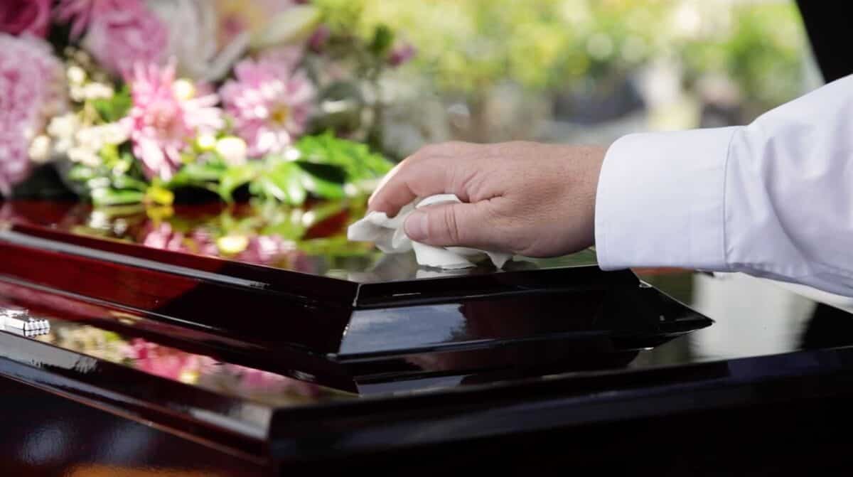 Casket Petals Hands
